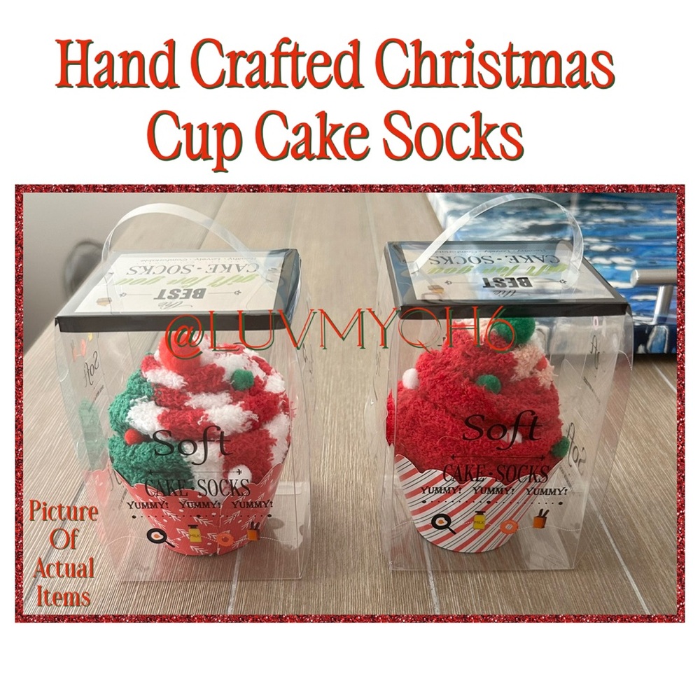 2 Christmas Cupcake Socks